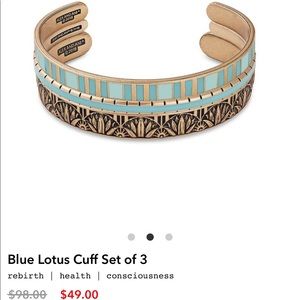 Alex and Ani blue lotus cuff set